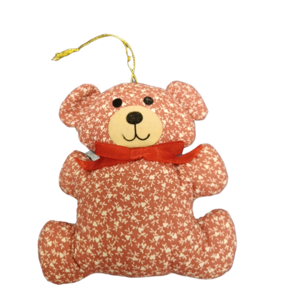 [Teddy Bear Christmas Soft Ornament farm cottage look